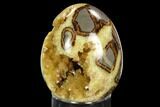 Calcite Crystal Filled Septarian Geode Egg - Utah #123843-2